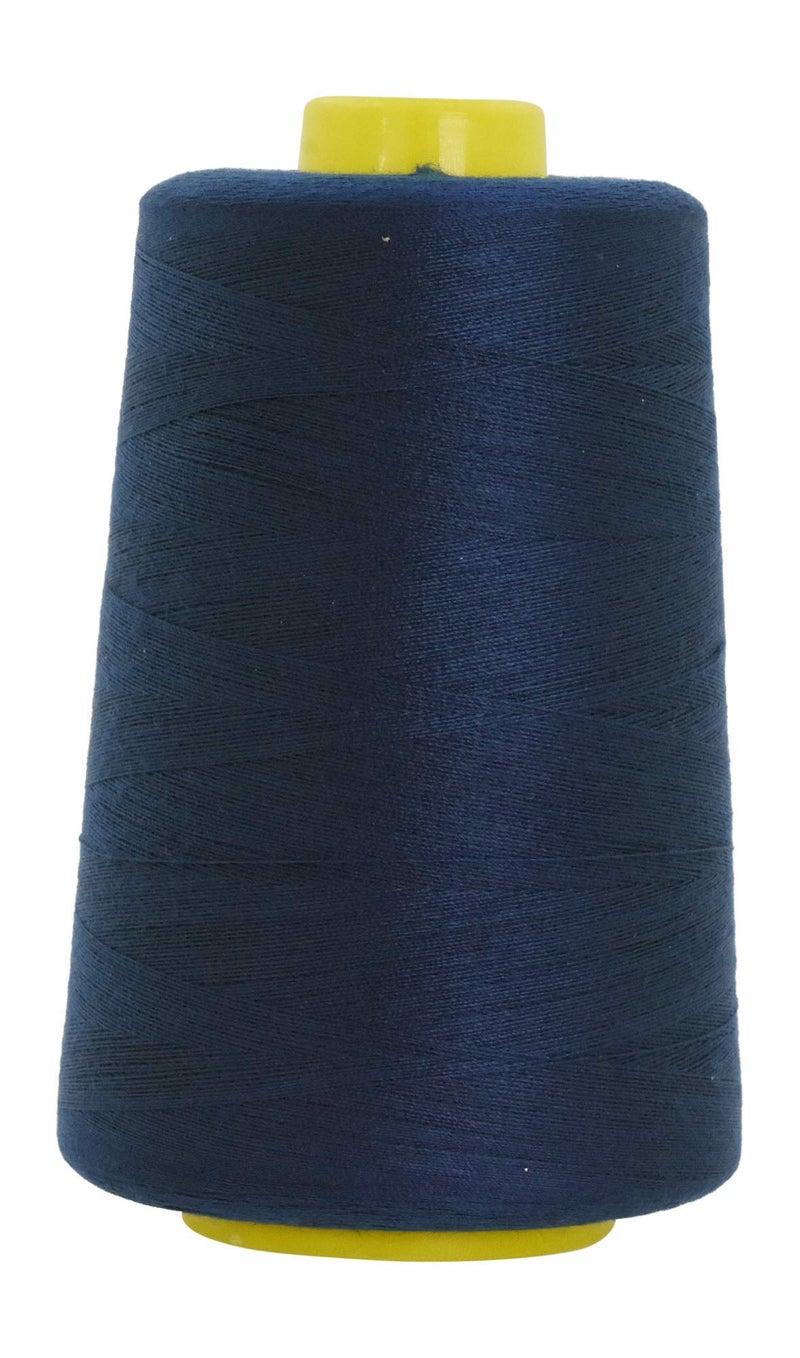 Mandala Crafts 4 Pack of Serger Threads Cones Spools - 40S/2 24000 Yards Polyester Navy Blue Threads for Sergers Machine and Overlock Quilting Sewing Machine - Image 1